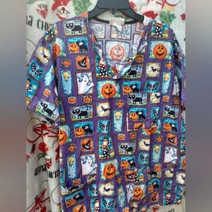 Halloween scrubs shirt